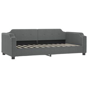 vidaXL Lit de repos sans matelas gris fonc&eacute; 80x200 cm tissu