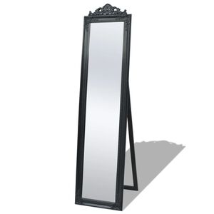 vidaXL Miroir sur pied Style baroque 160x40 cm Noir
