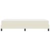vidaXL Cadre de lit avec matelas Cr&egrave;me 80 x 200 cm tissu