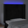 vidaXL T&ecirc;te de lit &agrave; LED Noir 83x16x118/128 cm Velours