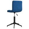 vidaXL Chaise pivotante de salle &agrave; manger Bleu Velours