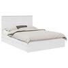 vidaXL Lit de Rangement Blanc 140 x 200 cm Bois d'ing&eacute;nierie