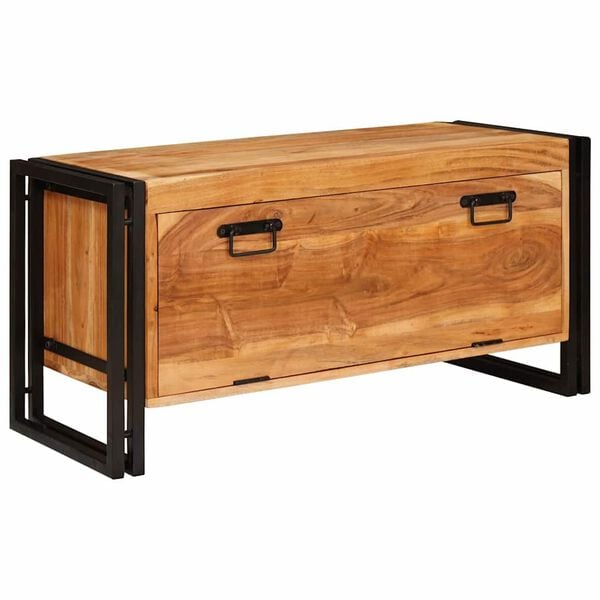 vidaXL Cabinet &agrave; chaussures avec stockage Marron Bois d'Acacia Massif