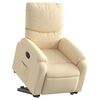 vidaXL Fauteuil inclinable &eacute;lectrique cr&egrave;me tissu