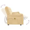 vidaXL Fauteuil de massage inclinable et porte-gobelets 4 places crème