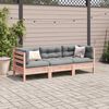 vidaXL Salon de jardin 3 pcs et coussins bois massif sapin de douglas