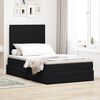 vidaXL Lit avec rangement et matelas Noir 120 x 190 cm Velours