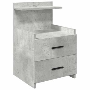 vidaXL Table de chevet avec 2 tiroirs Gris b&eacute;ton 40 x 36,5 x 62 cm