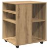 vidaXL Armoire roulante ch&ecirc;ne artisanal 60x53x72 cm bois d'ing&eacute;nierie