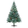 vidaXL Sapin de Noël artificiel avec 150 LED Vert 150 cm PVC et Acier