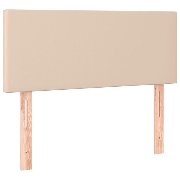 vidaXL Tête de lit à LED Cappuccino 90x5x78/88 cm Similicuir