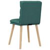 vidaXL Chaises &agrave; manger lot de 4 vert fonc&eacute; tissu