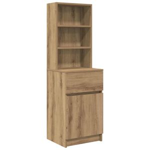 vidaXL Table de chevet ch&ecirc;ne artisanal 39x35x125 cm bois d'ing&eacute;nierie