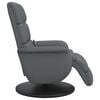 vidaXL Fauteuil inclinable de massage repose-pieds gris similicuir