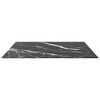 vidaXL Dessus de table noir 80x80 cm 6 mm verre trempé design marbre