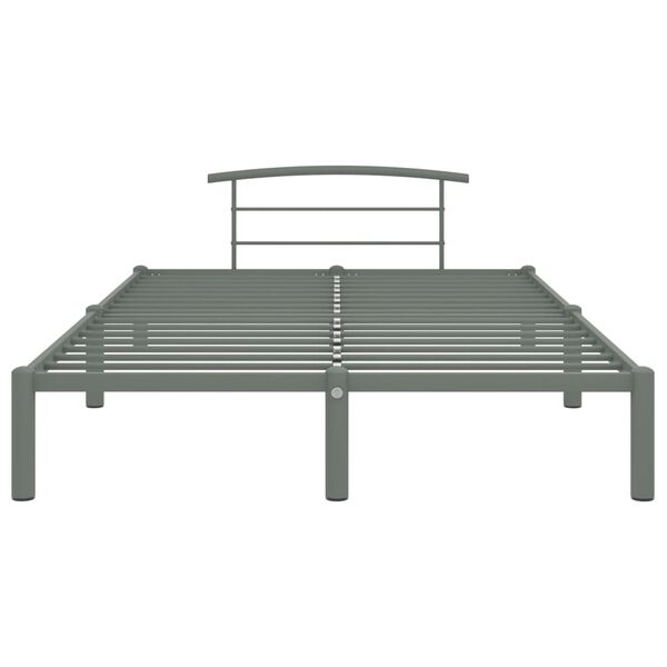 vidaXL Cadre de lit sans matelas gris m&eacute;tal 120x200 cm