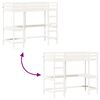 vidaXL Lit superposé sans matelas blanc 90x200 cm bois de pin massif