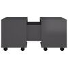 vidaXL Table basse gris brillant 60x60x38 cm bois d'ing&eacute;nierie