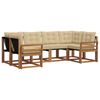 vidaXL Ensemble de canap&eacute;s d'ext&eacute;rieur 6 pcs Naturel et Beige