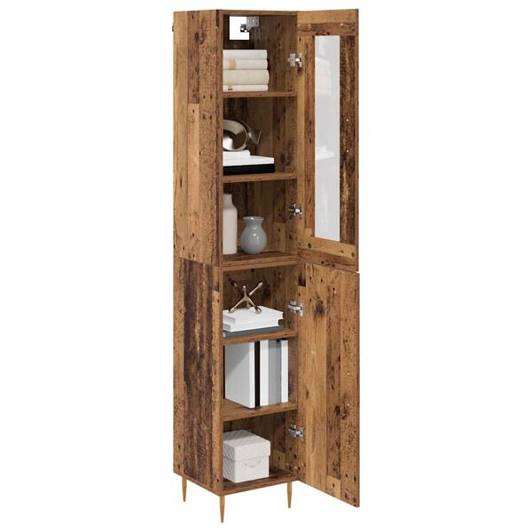 vidaXL Haut Armoire 2 pcs Bois Ancien Bois d'ing&eacute;nierie