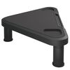 vidaXL Support de moniteur d'angle Noir 49x28x10,5 cm