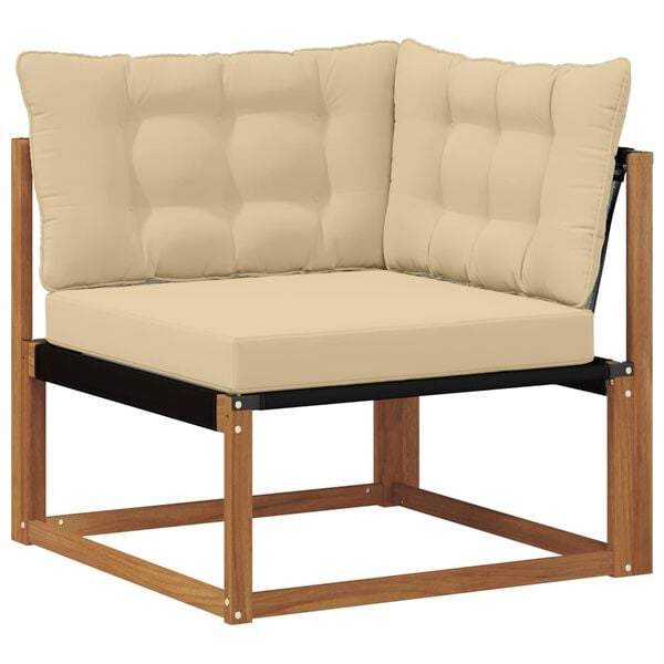 vidaXL Ensemble de canap&eacute;s d'ext&eacute;rieur 4 pcs Naturel et Beige