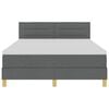 vidaXL Lit &agrave; ressorts avec matelas Gris fonc&eacute; 140 x 200 cm tissu
