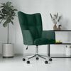 vidaXL Chaise de relaxation Vert fonc&eacute; Velours