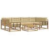 vidaXL Ensemble de canap&eacute;s d'ext&eacute;rieur 5 pc Blanc et Beige