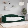 vidaXL Lit de repos sans matelas vert fonc&eacute; 100x200 cm velours