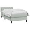 vidaXL Sommier &agrave; lattes de lit et matelas gris clair 80x220 cm velours