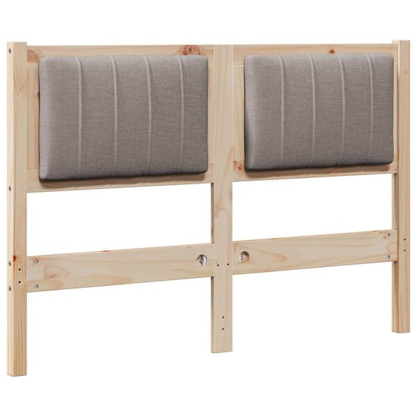 vidaXL T&ecirc;te de lit capitonn&eacute;e Marron 120 cm Pin massif