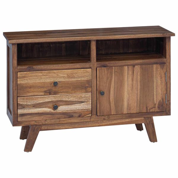 vidaXL Buffet avec tiroir Naturel 100 x 30 x 68 cm Bois de teck massif