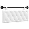 vidaXL T&ecirc;te de lit suspendue Blanc Tissu