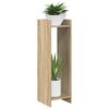 vidaXL Support de Plante avec &eacute;tag&egrave;re Ch&ecirc;ne Sonoma 30 x 30 x 100 cm