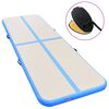 vidaXL Tapis gonflable de gymnastique avec pompe 600x100x10cm PVC Bleu
