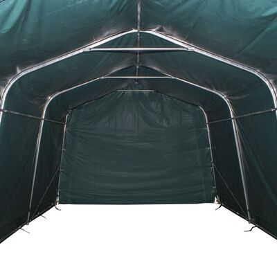vidaXL Tente amovible pour bétail PVC 550 g/m² 3,3 x 8 m Vert foncé
