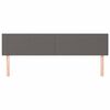 vidaXL T&ecirc;tes de lit 2 pcs Gris 80x5x78/88 cm Similicuir