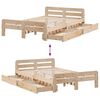 vidaXL Cadre de lit sans matelas 135x190 cm bois de pin massif