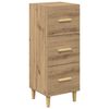 vidaXL Buffet ch&ecirc;ne artisanal 34,5 x 34 x 90 cm Bois d'ing&eacute;nierie