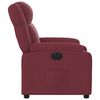 vidaXL Fauteuil inclinable électrique Rouge bordeaux Tissu