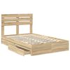 vidaXL Lit de Rangement Ch&ecirc;ne Sonoma 120 x 200 cm Bois d'ing&eacute;nierie