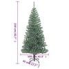 vidaXL Sapin de No&euml;l artificiel avec neige floqu&eacute;e vert 210 cm
