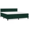vidaXL Sommier &agrave; lattes de lit et matelas Vert fonc&eacute; 180x200cm Velours