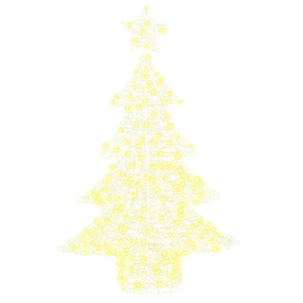 vidaXL Sapin de No&euml;l avec 100 LED Blanc chaud 120 cm Acrylique