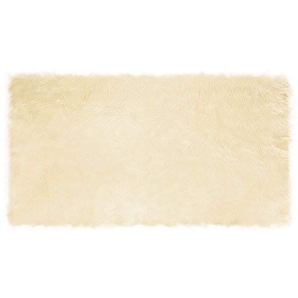 vidaXL Tapis en fausse Tafalla Crème 60 x 110 cm Polyester