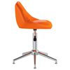vidaXL Chaise pivotante de salle &agrave; manger Orange Similicuir