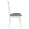 vidaXL Chaises à manger coussins 2 pcs blanc bois massif caoutchouc