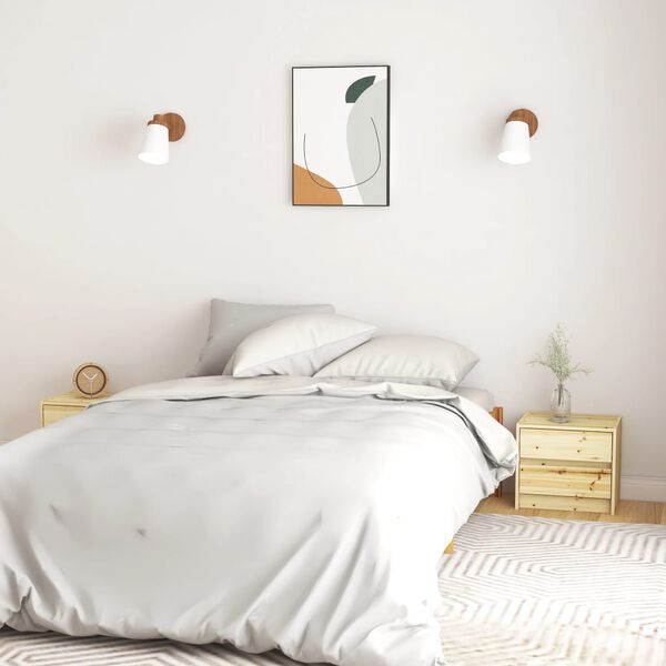 vidaXL Tables de chevet 2 pcs 40x30,5x35,5 cm Bois de sapin solide