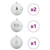 vidaXL Ensemble de Boules de Noël 4 pcs Argent Plastique